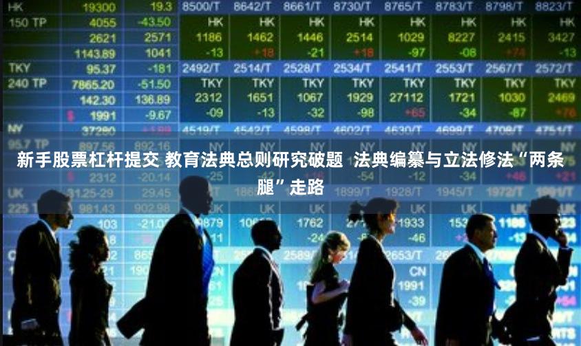 新手股票杠杆提交 教育法典总则研究破题  法典编纂与立法修法“两条腿”走路