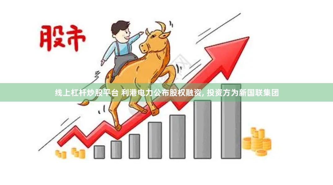线上杠杆炒股平台 利港电力公布股权融资, 投资方为新国联集团