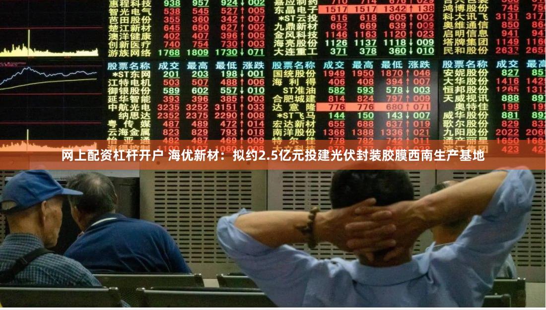 网上配资杠杆开户 海优新材：拟约2.5亿元投建光伏封装胶膜西南生产基地
