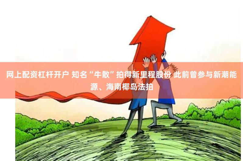 网上配资杠杆开户 知名“牛散”拍得新里程股份 此前曾参与新潮能源、海南椰岛法拍